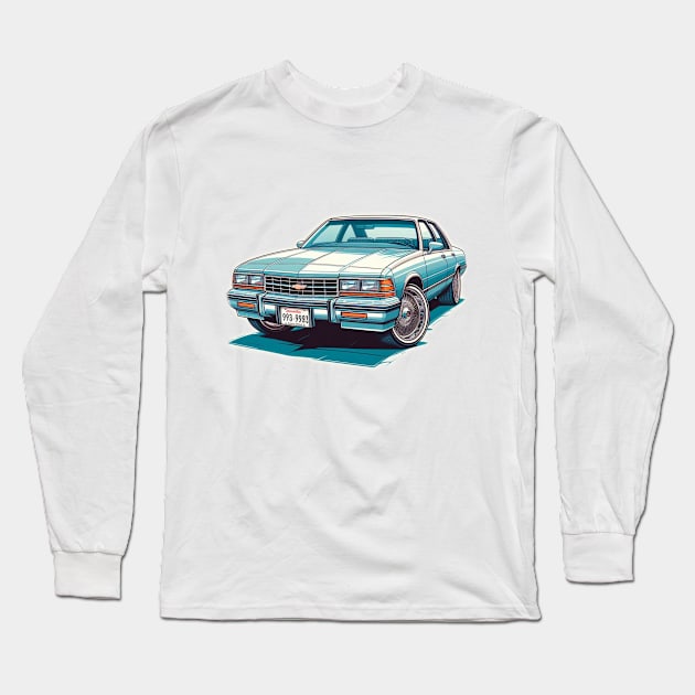 90s Chevrolet Impala Long Sleeve T-Shirt by VintageCarsShop